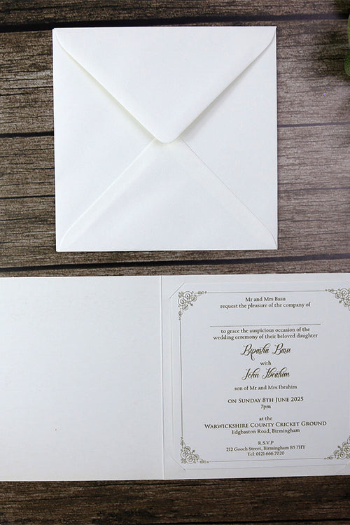 Load image into Gallery viewer, ABC 334 WI Oyster white invitation
