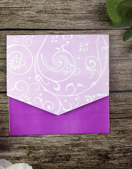 ABC 603 Purple Pocket Invitation