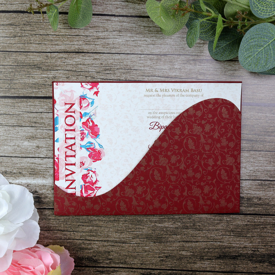 Asian Style Pocket Invitation Card - ABC 840 – Shadicards.Com