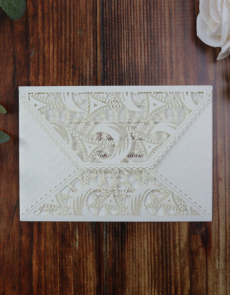 Detailed Lasercut Wallet Invitation BS 12009