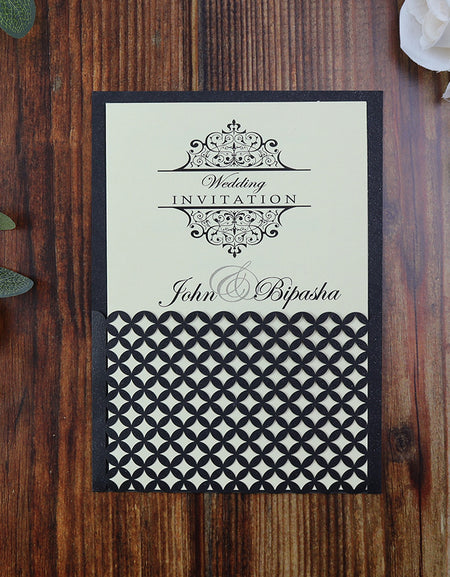 BS 12023 Elegant Black and White Invitation