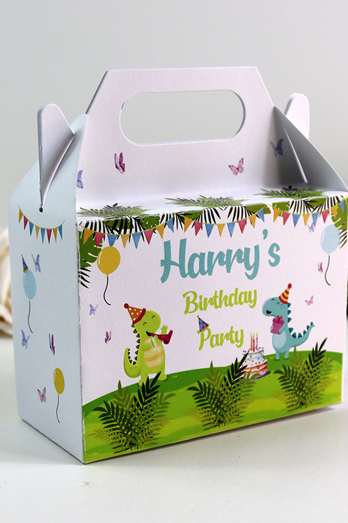 Load image into Gallery viewer, 124 Boy Gable Box - Personalised Kids Birthday Party Gift Boxes, Custom Printed Gable Favour Boxes for Boys and Girls, Party Bags, Treat Boxes
