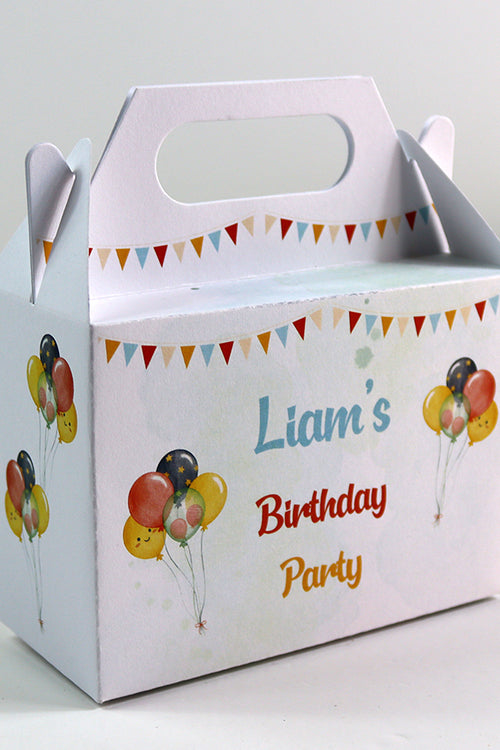 Load image into Gallery viewer, 121 Boy Gable Box - Personalised Kids Birthday Party Gift Boxes, Custom Printed Gable Favour Boxes for Boys and Girls, Party Bags, Treat Boxes
