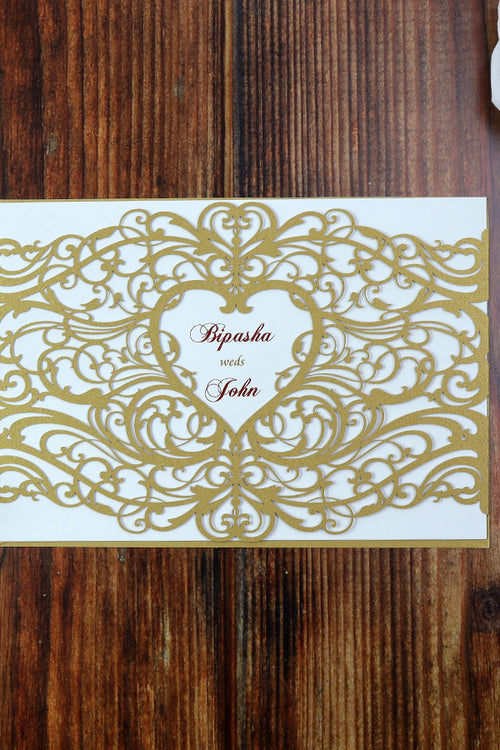 Load image into Gallery viewer, CW 5108 Laser Cut Pocket Invitation
