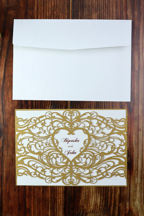 Load image into Gallery viewer, CW 5108 Laser Cut Pocket Invitation
