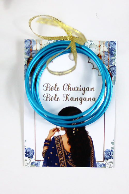 Load image into Gallery viewer, A7 Blue 24 - Churiyan Bangle Gift Cards | Mehndi Wedding Favours | Bangle Holder Cards (Copy) (Copy) (Copy) (Copy) (Copy)

