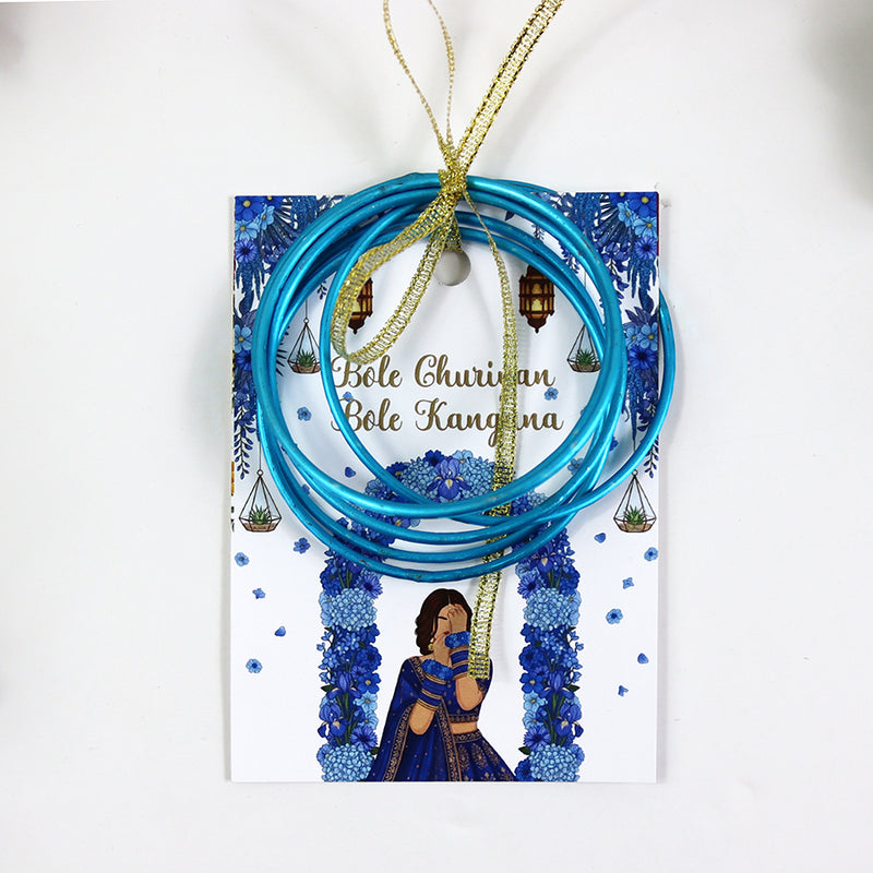A7 Blue 04 - Churiyan Bangle Gift Cards | Mehndi Wedding Favours | Bangle Holder Cards (Copy) (Copy) (Copy)