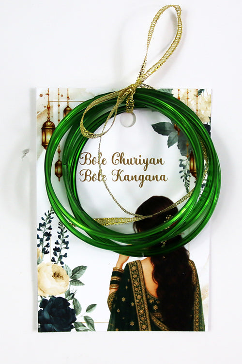 Load image into Gallery viewer, A7 Green 25 - Churiyan Bangle Gift Cards | Mehndi Wedding Favours | Bangle Holder Cards (Copy) (Copy) (Copy)
