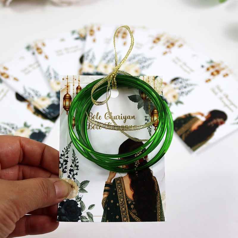 A7 Green 25 - Churiyan Bangle Gift Cards | Mehndi Wedding Favours | Bangle Holder Cards (Copy) (Copy) (Copy)