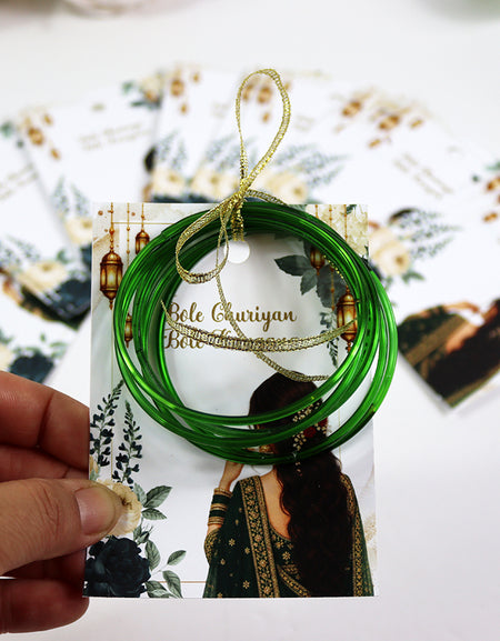 A7 Green 25 - Churiyan Bangle Gift Cards | Mehndi Wedding Favours | Bangle Holder Cards (Copy) (Copy) (Copy)