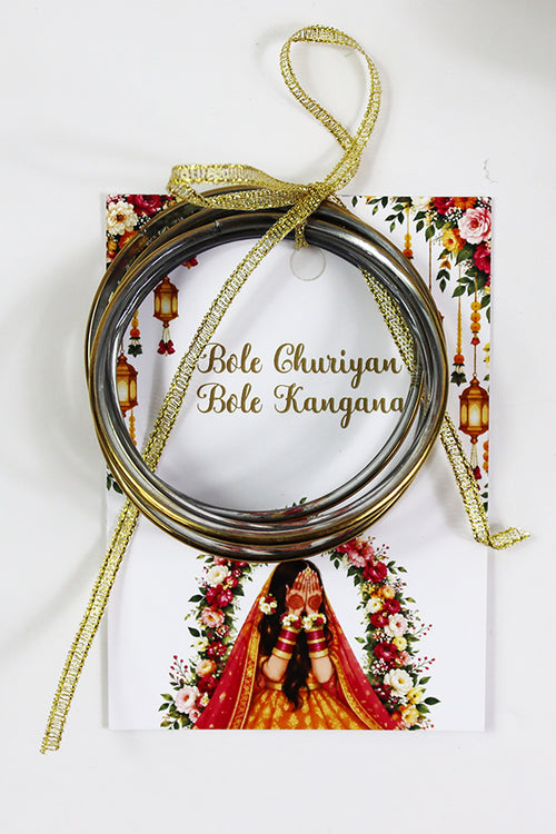 Load image into Gallery viewer, A7 Orannge 11 - Churiyan Bangle Gift Cards | Mehndi Wedding Favours | Bangle Holder Cards (Copy) (Copy)
