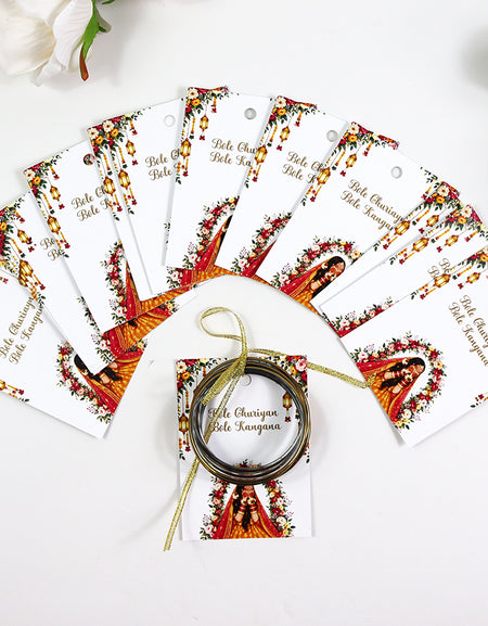 A7 Orannge 11 - Churiyan Bangle Gift Cards | Mehndi Wedding Favours | Bangle Holder Cards (Copy) (Copy)