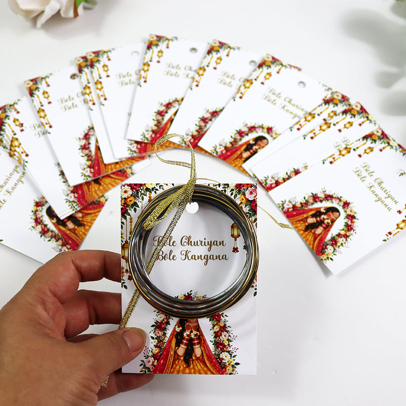 A7 Orannge 11 - Churiyan Bangle Gift Cards | Mehndi Wedding Favours | Bangle Holder Cards (Copy) (Copy)