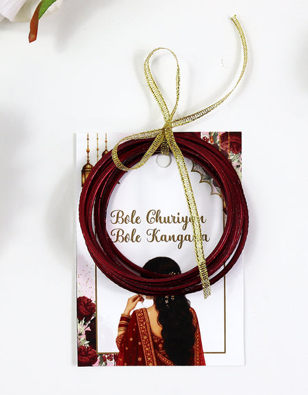 A7 Red 23 - Churiyan Bangle Gift Cards | Mehndi Wedding Favours | Bangle Holder Cards (Copy)
