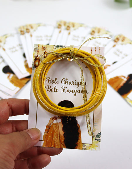 A7 Yellow 26 - Churiyan Bangle Gift Cards | Mehndi Wedding Favours | Bangle Holder Cards (Copy) (Copy)