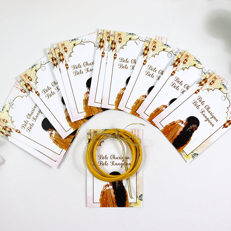 A7 Yellow 26 - Churiyan Bangle Gift Cards | Mehndi Wedding Favours | Bangle Holder Cards (Copy) (Copy)