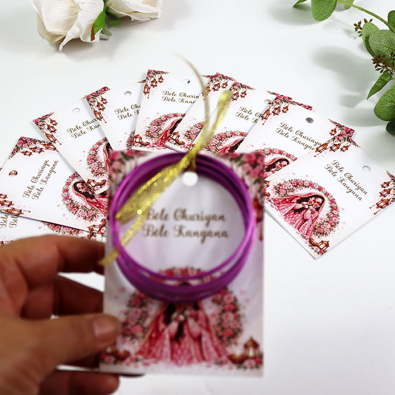 A7 Pink 12 - Churiyan Bangle Gift Cards | Mehndi Wedding Favours | Bangle Holder Cards (Copy) (Copy)