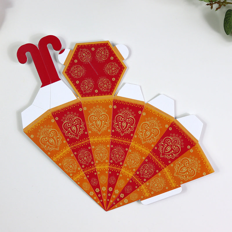 Colourful Cone-Shaped Favour Boxes Orange & Pink CNE 102  – Flat Pack, Fill Your Way