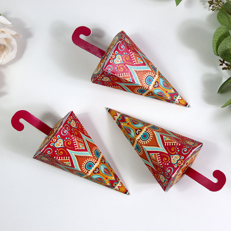Colourful Cone-Shaped Favour Boxes Pink & Blue CNE 102  – Flat Pack, Fill Your Way