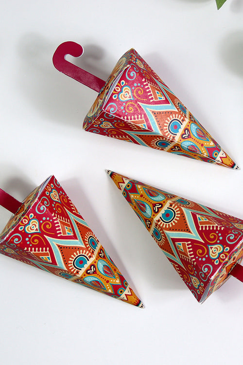 Load image into Gallery viewer, Colourful Cone-Shaped Favour Boxes Pink &amp; Blue CNE 102  – Flat Pack, Fill Your Way
