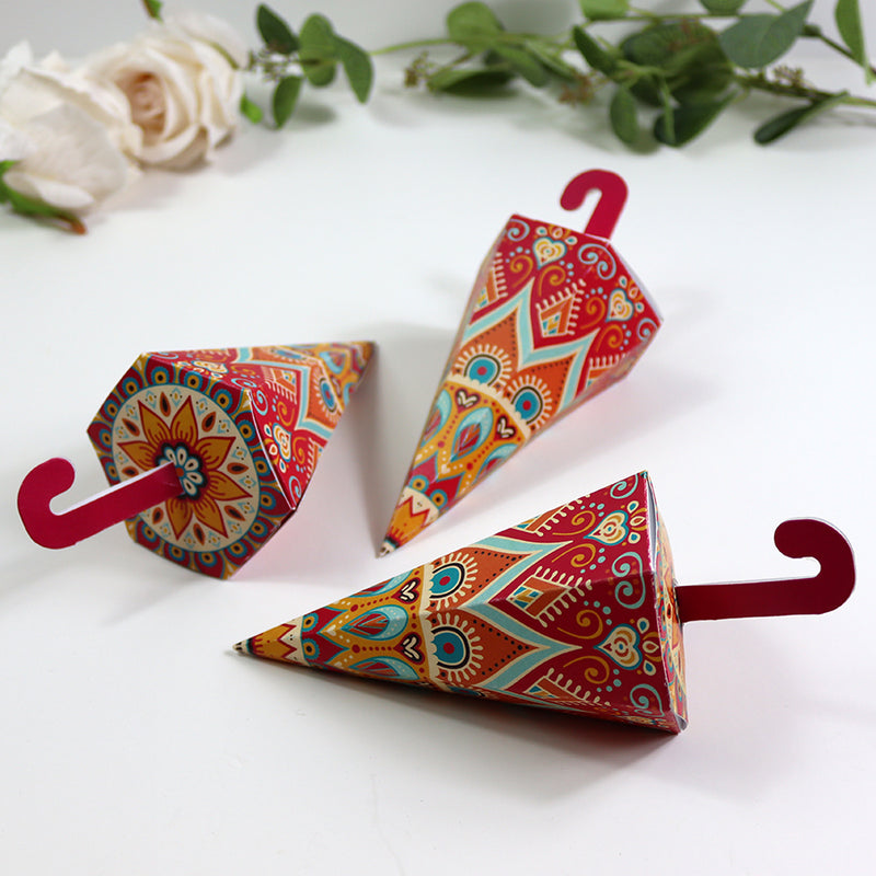 Colourful Cone-Shaped Favour Boxes Pink & Blue CNE 102  – Flat Pack, Fill Your Way