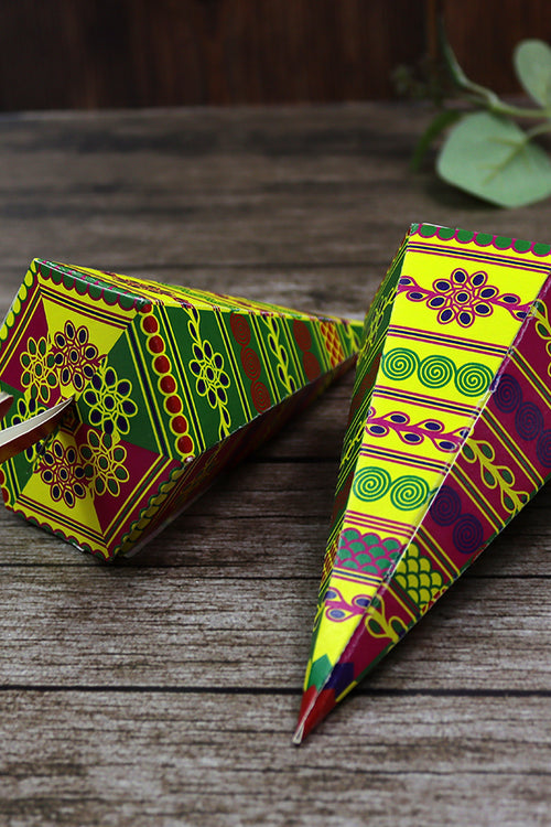 Load image into Gallery viewer, Colourful Cone-Shaped Favour Boxes CNE 101  – Flat Pack, Fill Your Way
