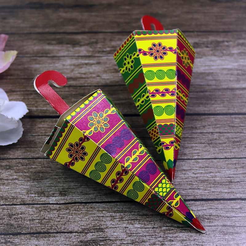Colourful Cone-Shaped Favour Boxes CNE 101  – Flat Pack, Fill Your Way
