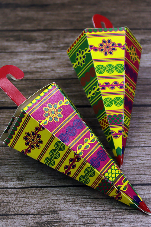 Load image into Gallery viewer, Colourful Cone-Shaped Favour Boxes CNE 101  – Flat Pack, Fill Your Way
