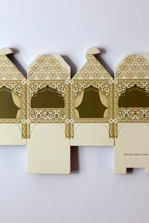 Load image into Gallery viewer, Doli-Shaped Favour Boxes Cream – Flat Pack Wedding &amp; Mehndi Gift Boxes
