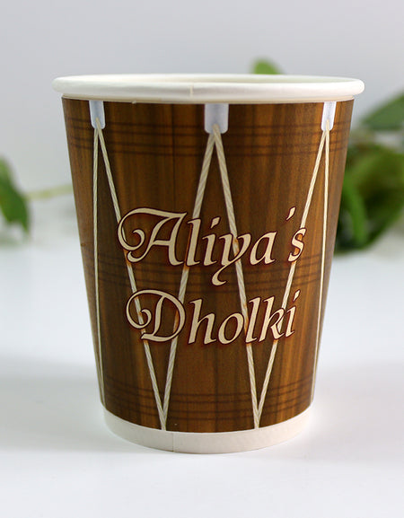 106 Brown Dholki - Mehndi/Dholki Chai Cups | Weddings/Nikkah/Mehndi/Parties