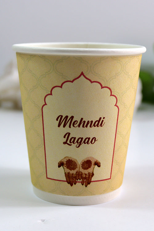 Load image into Gallery viewer, 101 Mehndi Lagao - Mehndi/Dholki Chai Cups | Weddings/Nikkah/Mehndi/Parties
