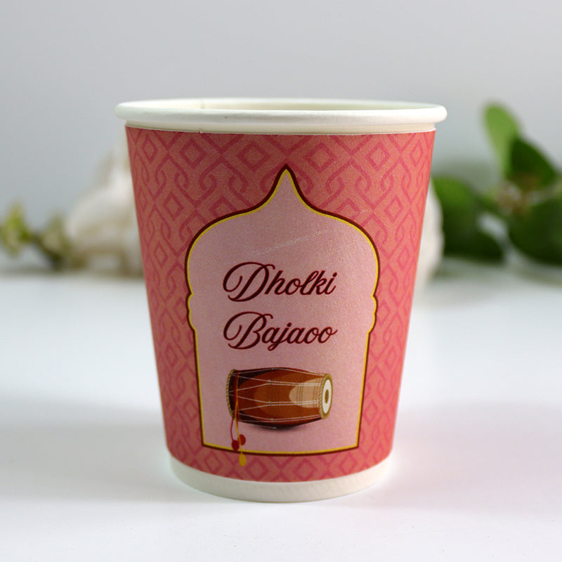 102 Dholki Bajao - Mehndi/Dholki Chai Cups | Weddings/Nikkah/Mehndi/Parties
