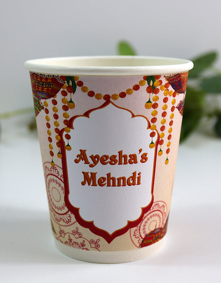 111 Mehndi - Mehndi/Dholki Chai Cups | Weddings/Nikkah/Mehndi/Parties