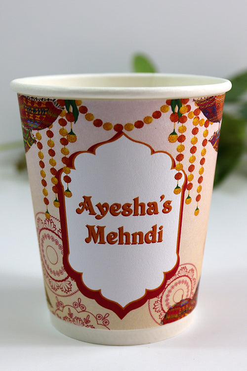 Load image into Gallery viewer, 111 Mehndi - Mehndi/Dholki Chai Cups | Weddings/Nikkah/Mehndi/Parties
