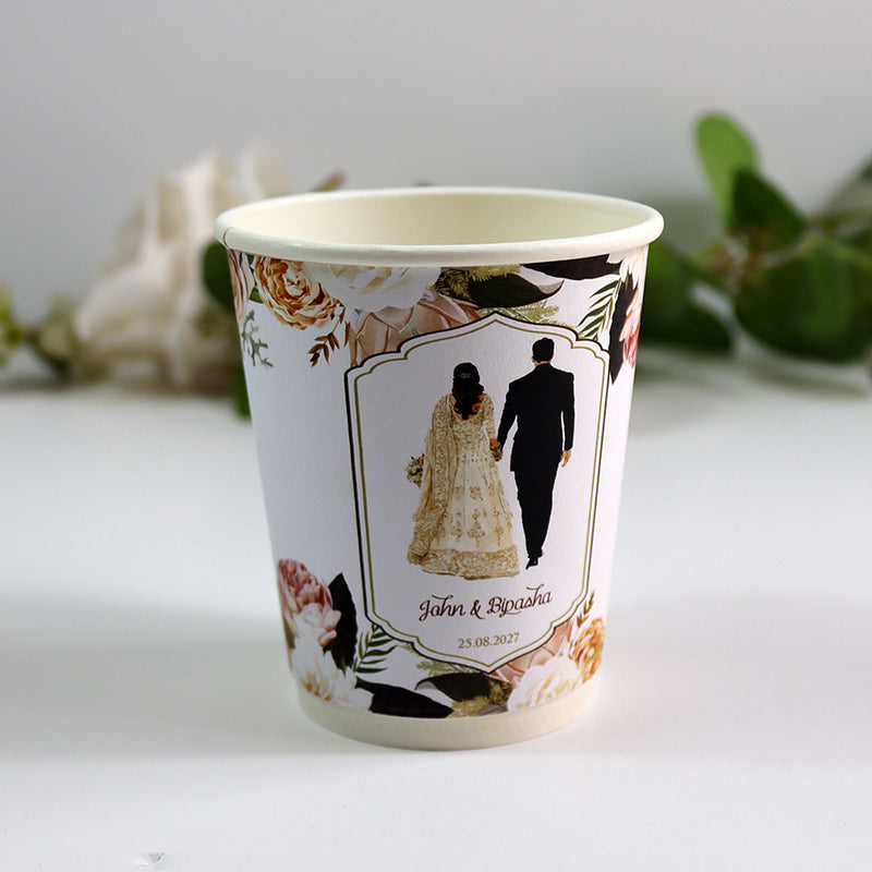 120 Walima Bride & Groom - Mehndi/Dholki Chai Cups | Weddings/Nikkah/Mehndi/Parties