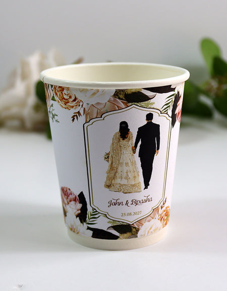 120 Walima Bride & Groom - Mehndi/Dholki Chai Cups | Weddings/Nikkah/Mehndi/Parties