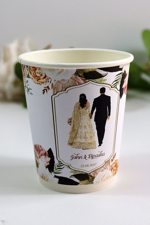 Load image into Gallery viewer, 120 Walima Bride &amp; Groom - Mehndi/Dholki Chai Cups | Weddings/Nikkah/Mehndi/Parties
