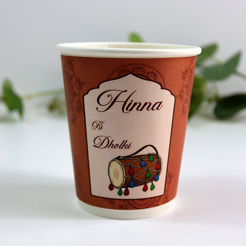 112 Dhol - Mehndi/Dholki Chai Cups | Weddings/Nikkah/Mehndi/Parties