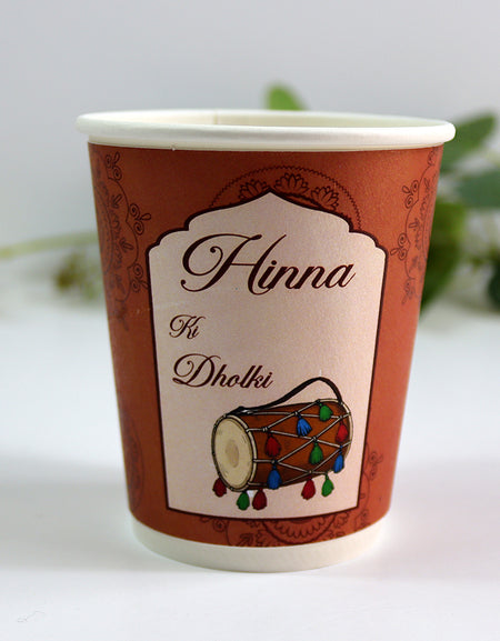 112 Dhol - Mehndi/Dholki Chai Cups | Weddings/Nikkah/Mehndi/Parties