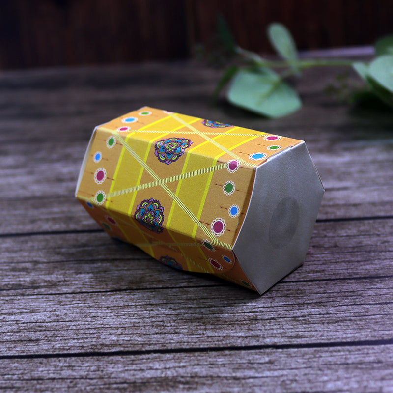 Colourful Dhol-Shaped Favour Boxes DHL 102 – Flat Pack, Fill Your Way