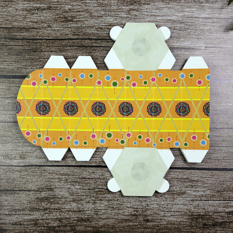 Colourful Dhol-Shaped Favour Boxes DHL 102 – Flat Pack, Fill Your Way
