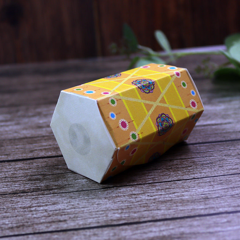 Colourful Dhol-Shaped Favour Boxes DHL 102 – Flat Pack, Fill Your Way
