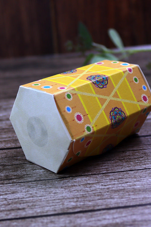 Load image into Gallery viewer, Colourful Dhol-Shaped Favour Boxes DHL 102 – Flat Pack, Fill Your Way
