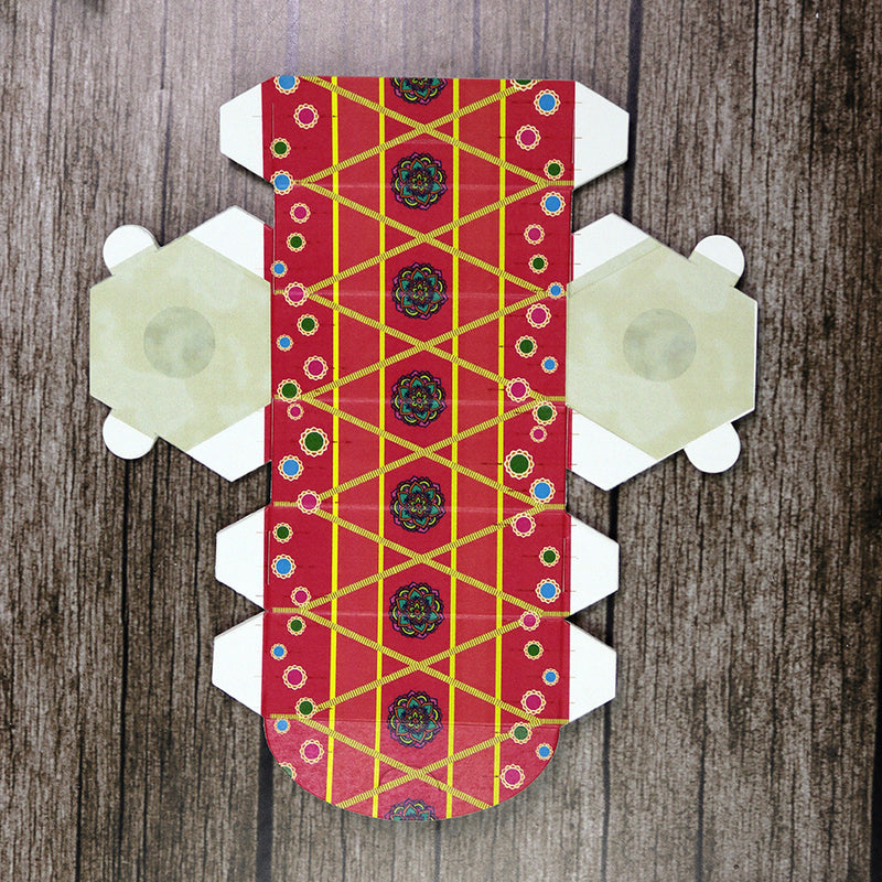 Colourful Dhol-Shaped Favour Boxes DHL 103 – Flat Pack, Fill Your Way