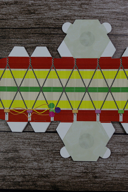 Load image into Gallery viewer, Colourful Dhol-Shaped Favour Boxes DHL 104 – Flat Pack, Fill Your Way
