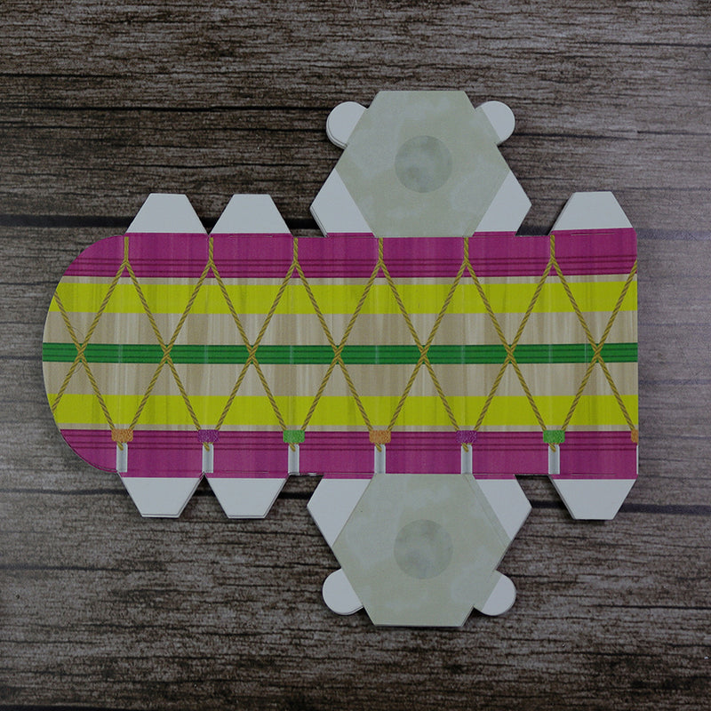 Colourful Dhol-Shaped Favour Boxes DHL 105 – Flat Pack, Fill Your Way