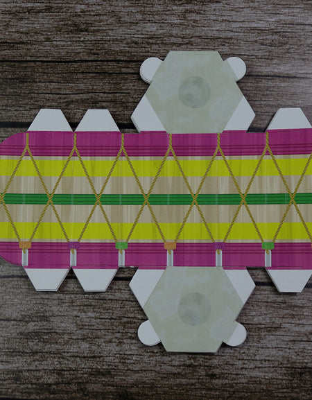 Colourful Dhol-Shaped Favour Boxes DHL 105 – Flat Pack, Fill Your Way