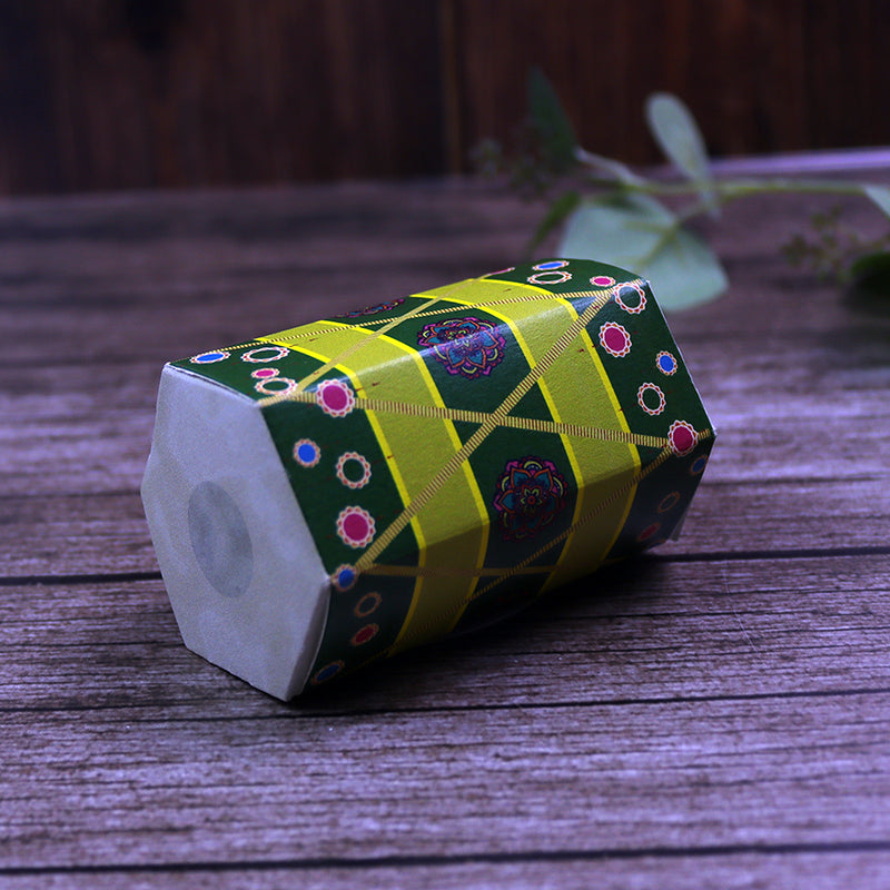 Colourful Dhol-Shaped Favour Boxes Party & Wedding Favours green