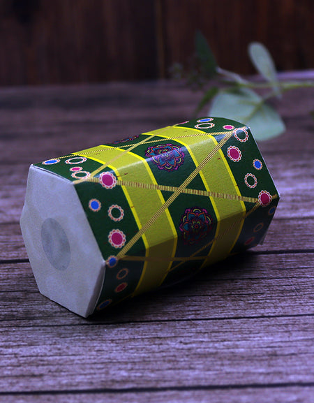 Colourful Dhol-Shaped Favour Boxes Party & Wedding Favours green
