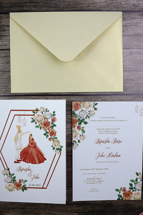 Load image into Gallery viewer, Flap Fold Personalized Invitation CLA5 101
